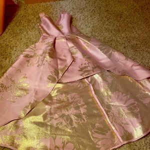 pink and gold dress, from JcPennys or Macys